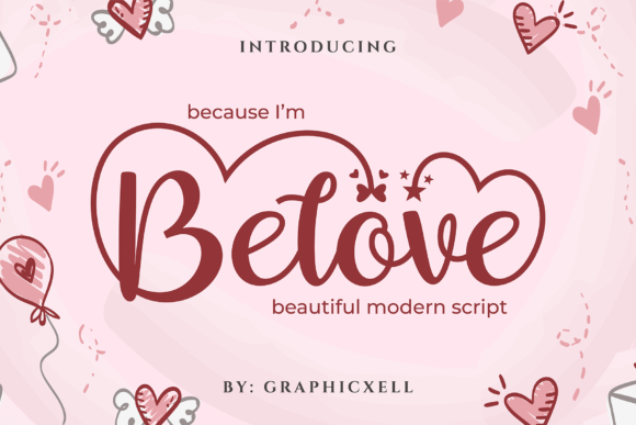 Belove: A Handwritten Typeface for Heartfelt Design