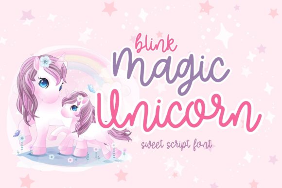 Blink Magic Unicorn Font for Editorial Design and Creative Projects