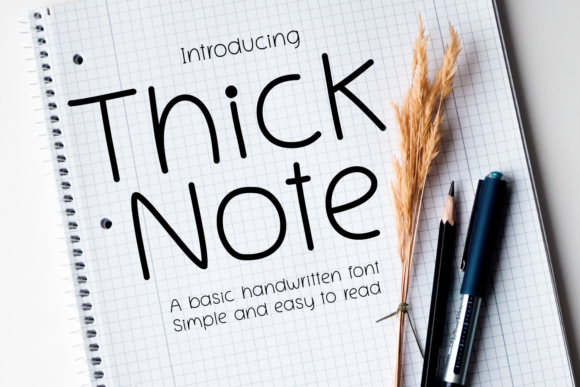 Thick Note: A Handwritten Typeface for Editorial Design