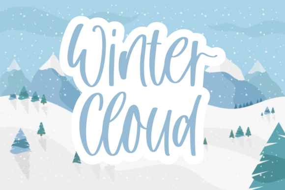 Winter Cloud Font: Modern Elegance for Your Craft Projects